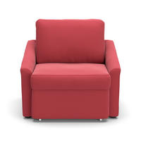 SCHLAFSESSEL RELAX BOX Mikrofaser Rot    - Beige/Rot, Basics, Kunststoff/Textil (108/86/96cm) - MID.YOU