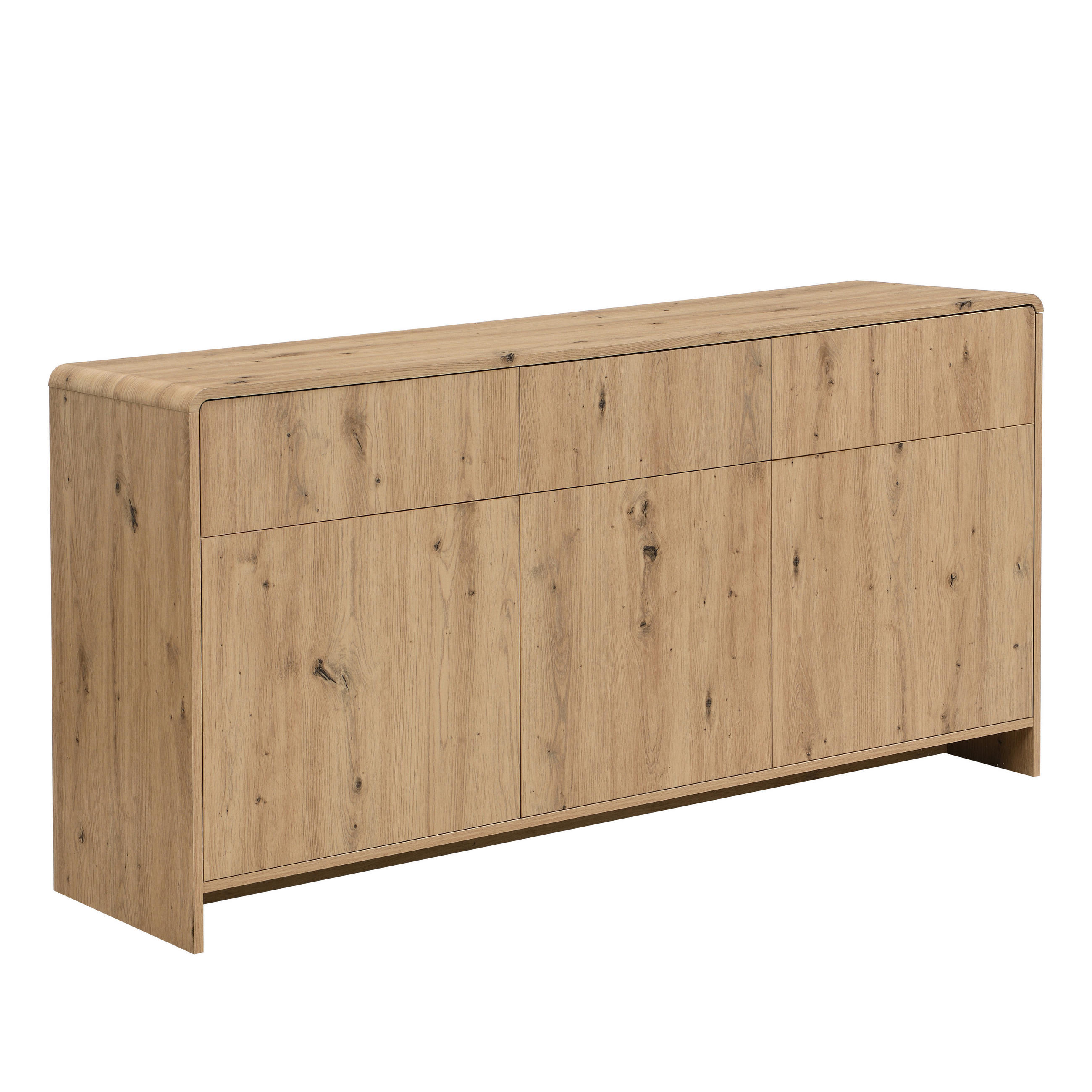 ŠIROKÁ KOMODA, farba duba, 155/76/40 cm - farba duba, Design, kompozitné drevo (155/76/40cm) - Livetastic