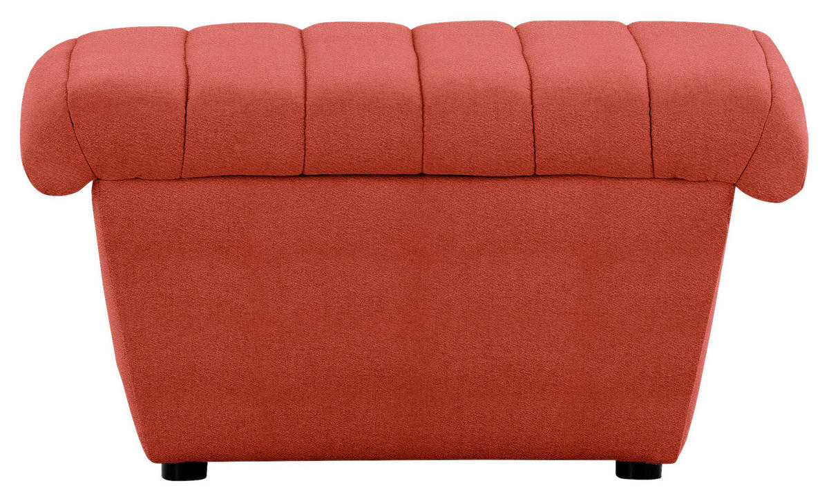 HOCKER Webstoff Orange  - Schwarz/Orange, Design, Kunststoff/Textil (74/43/85cm) - LOOKS by W.Joop