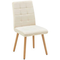 STUHL Samt Beige, Eichefarben Eiche massiv  - Eichefarben/Beige, MODERN, Holz/Textil (47/89/61cm) - MID.YOU