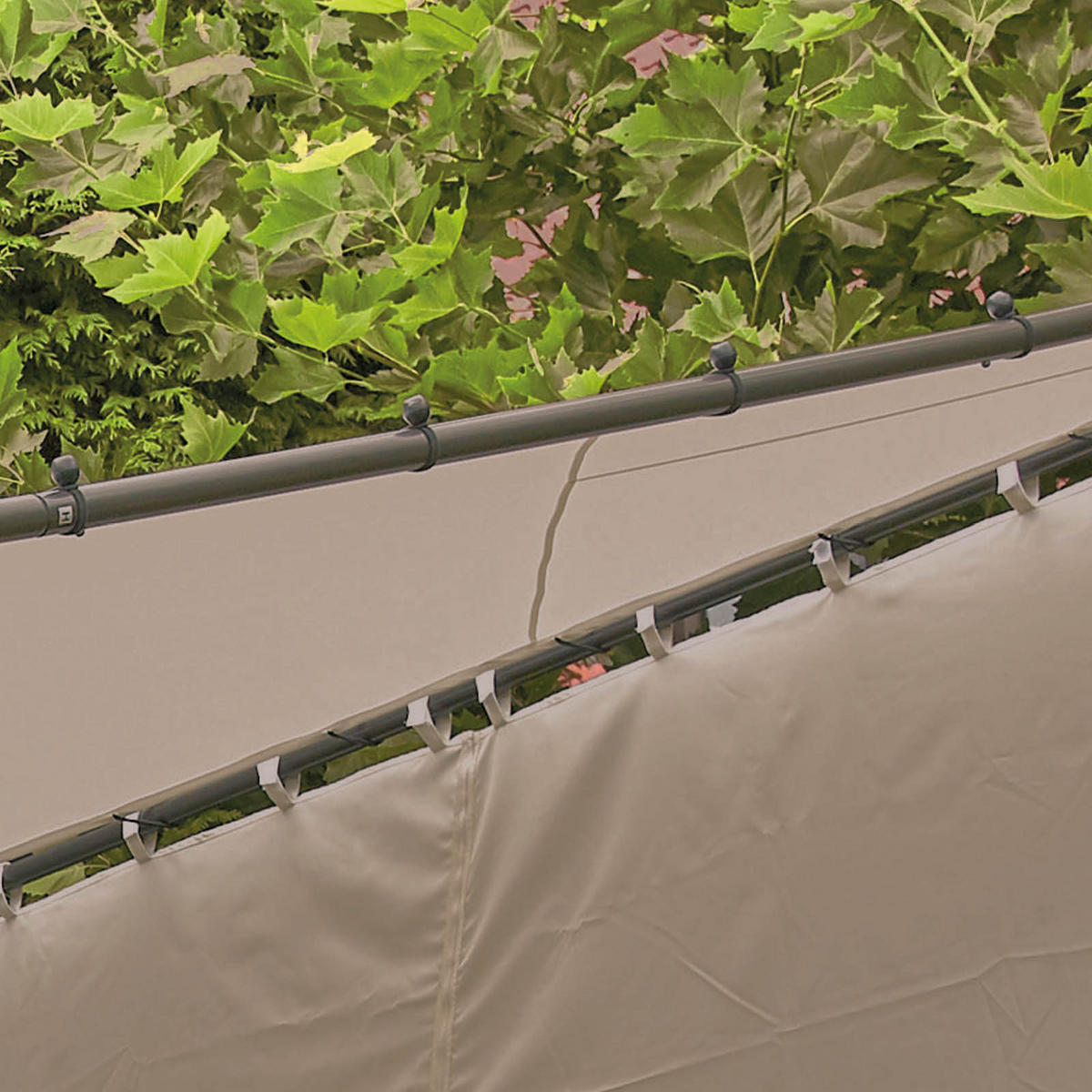 PAVILLON-SEITENTEIL  - Grau, KONVENTIONELL, Textil (400/256cm) - Siena Garden
