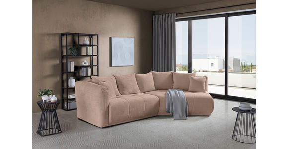 ECKSOFA in Chenille Beige  315/180 cm  - Beige/Schwarz, MODERN, Kunststoff/Textil (315/180cm) - Hom`in