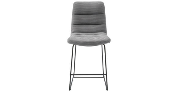 TRESENSTUHL in Dunkelgrau  - Dunkelgrau/Schwarz, Design, Textil/Metall (52/106/66cm) - Dieter Knoll