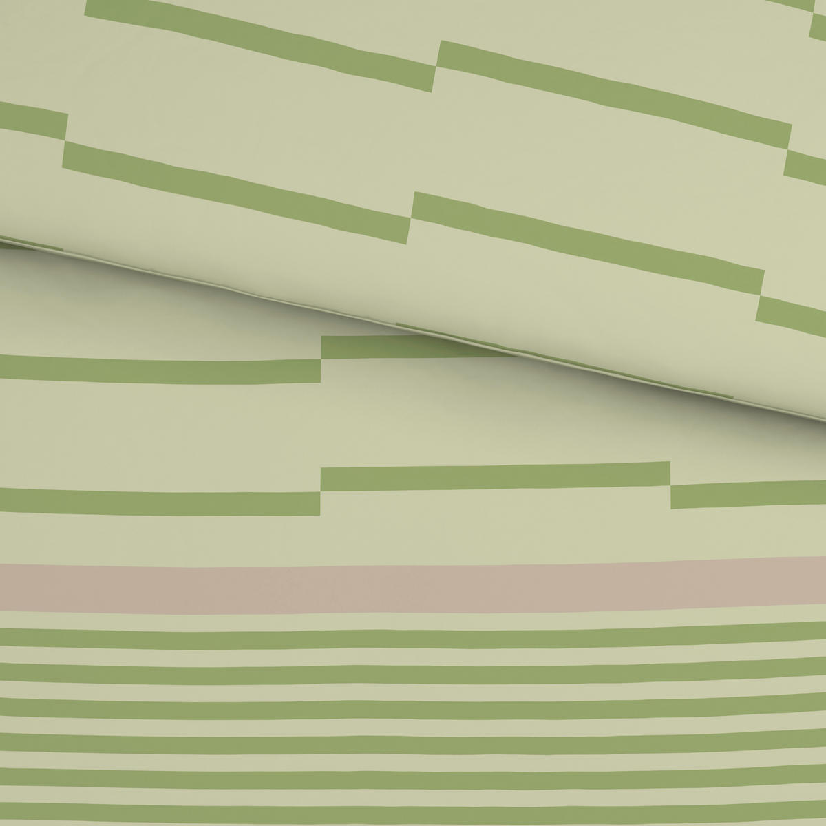 BETTWÄSCHE 2-teilig 135/200 cm  - Grün, Textil (135/200cm) - Bio:Vio