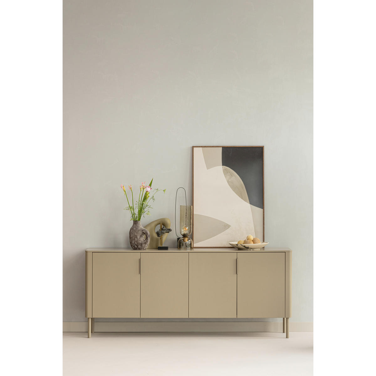 SIDEBOARD 201/85/44 cm  - Schlammfarben/Schwarz, Design, Holz/Metall (201/85/44cm) - Livetastic