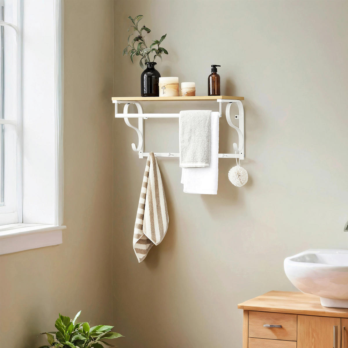 GARDEROBE  in 60/31,7/30 cm  - Eichefarben/Weiß, MODERN, Holzwerkstoff (60/31,7/30cm) - MID.YOU