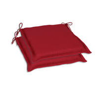 GARTENSITZKISSENSET Uni  - Kirschrot, Basics, Textil (45/5/47cm)