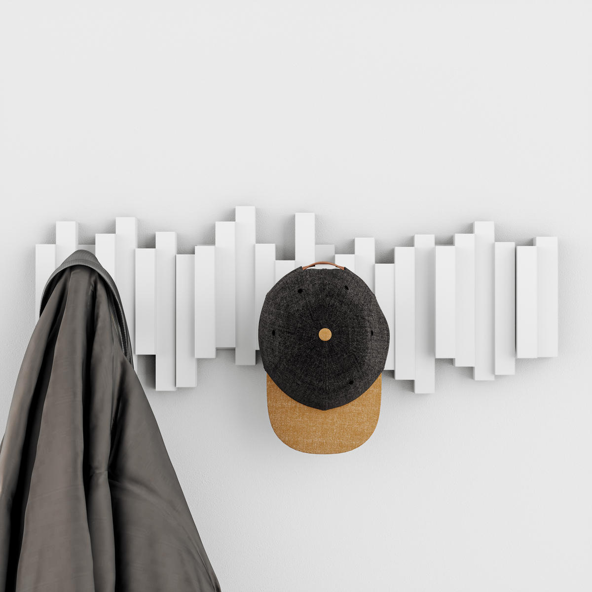 GARDEROBENLEISTE  in Weiß  - Weiß, Design, Kunststoff (49/18/3cm) - Umbra