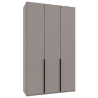 DREHTÜRENSCHRANK in Grau, Sahara  - Schwarz/Grau, Modern, Holzwerkstoff/Metall (135/236/58cm) - MID.YOU