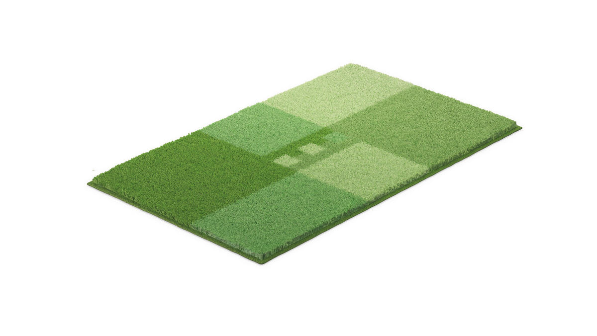 BADEMATTE Grün 50/80 cm  - Grün, Basics, Kunststoff/Textil (50/80cm) - Grund