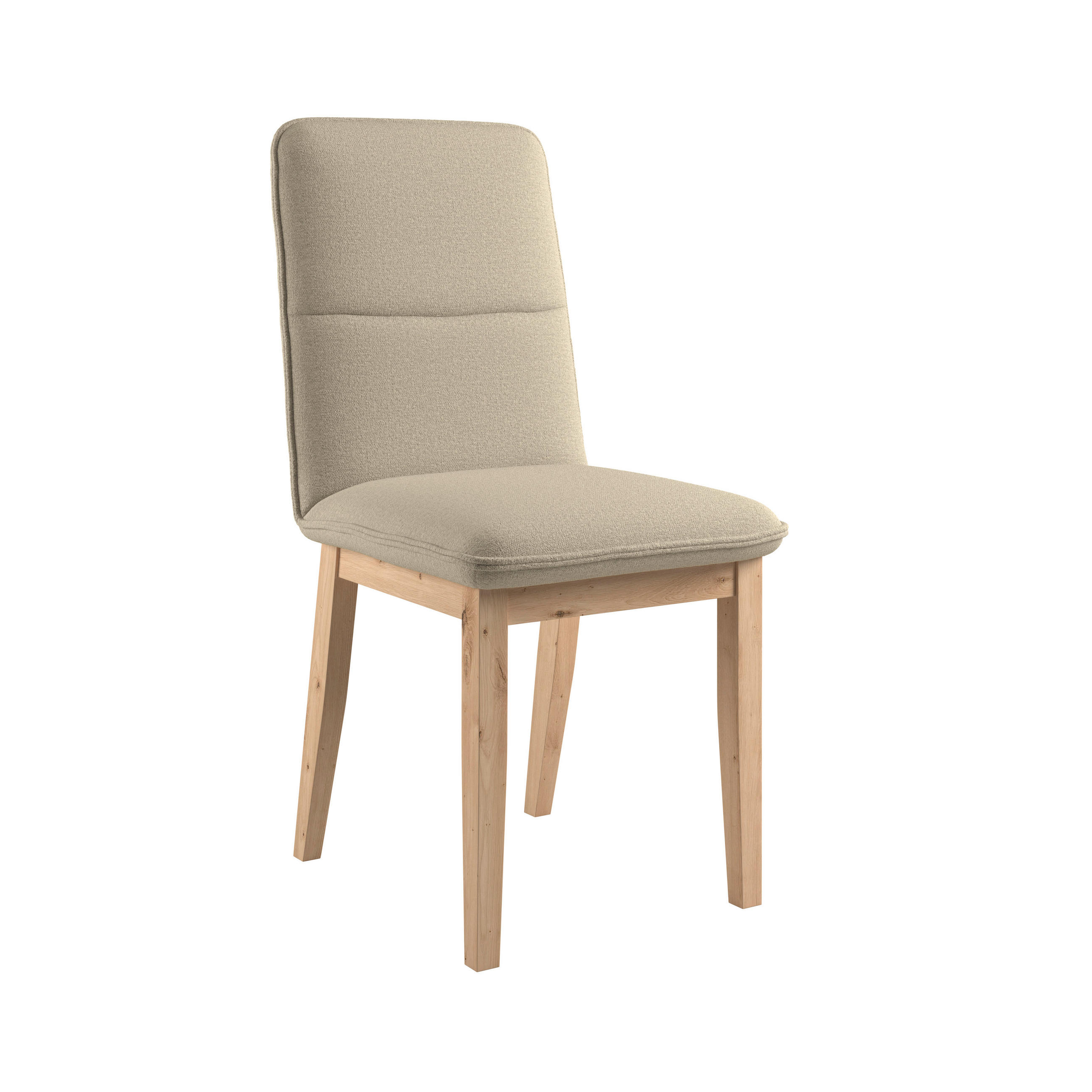 STUHL   Webstoff  Beige  - Eichefarben/Beige, KONVENTIONELL, Holz/Textil (47/91/44cm) - P & B