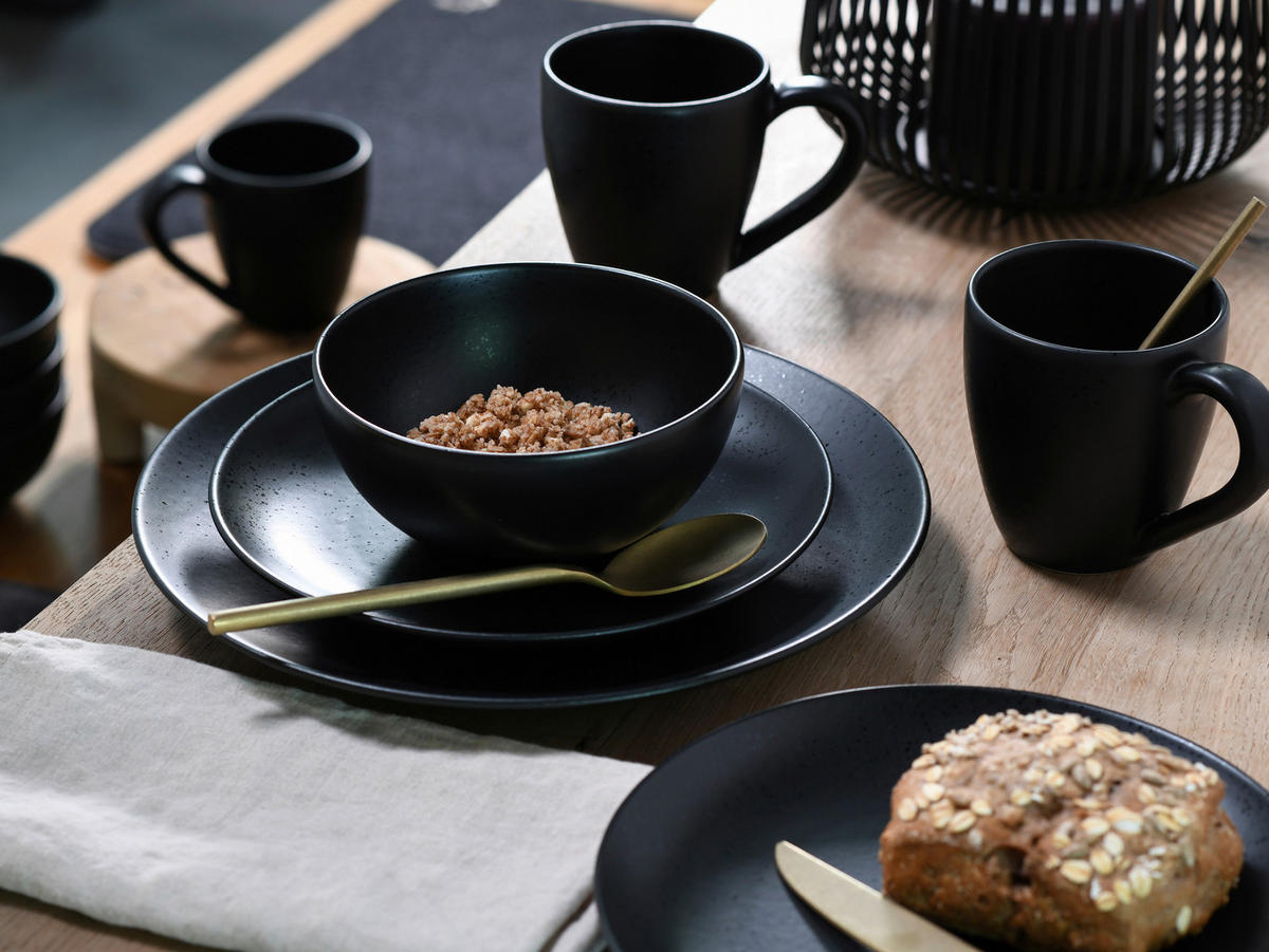 KOMBISERVICE Schwarz 20-teilig Magic Black  - Schwarz, Basics, Keramik - Creatable