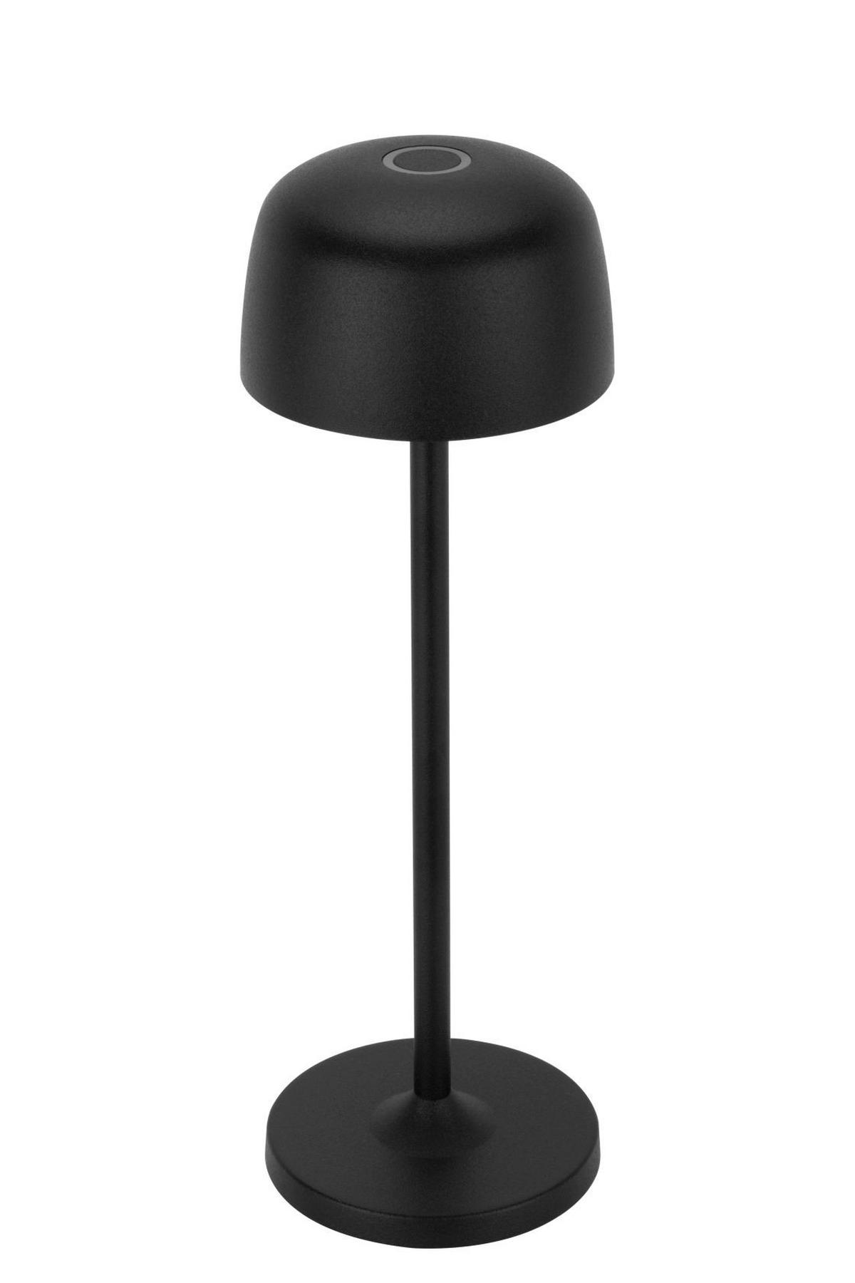 STOLNÍ LAMPA NA BATERIE 7,6/24 cm - černá/průhledné, Design, kov/plast (7,6/24cm) - Novel