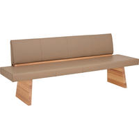 SEDACÍ LAVICE, divoký dub, barvy dubu, světle hnědá - barvy dubu/světle hnědá, Design, dřevo/kůže (200/88/59cm) - Voglauer