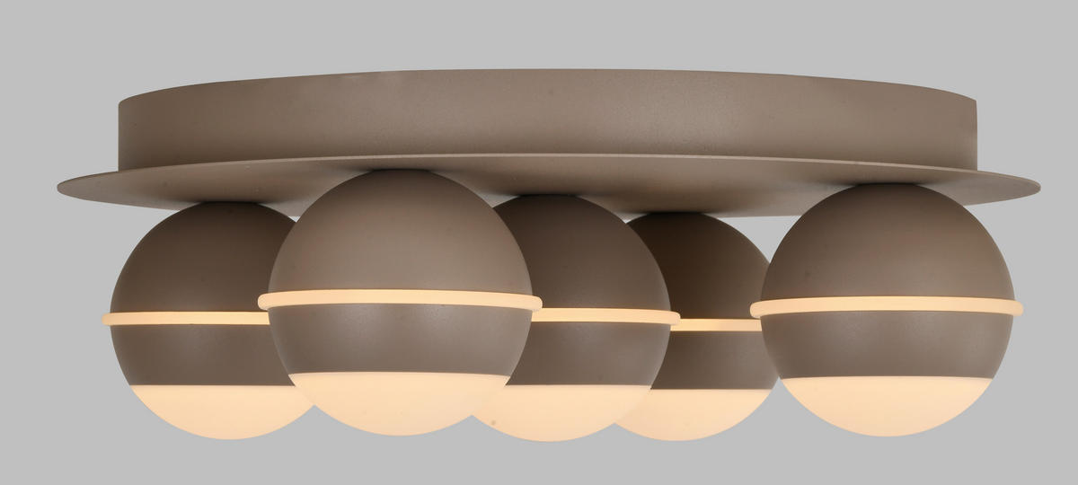 LED-DECKENLEUCHTE Biarritz 40/40/14 cm  - Sandfarben, Design, Kunststoff/Metall (40/40/14cm)