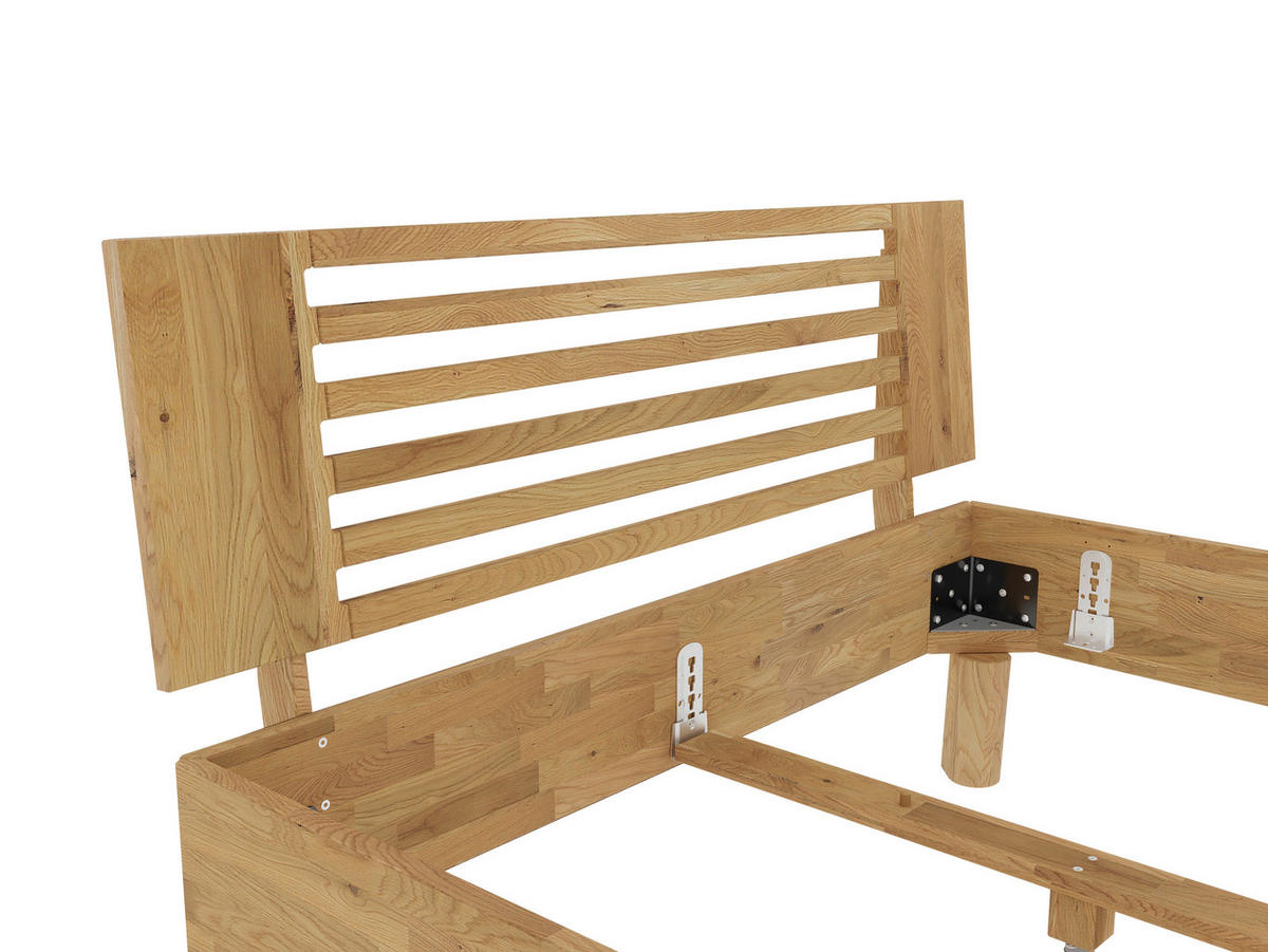 BETT - Wildeiche/Naturfarben, MODERN, Holz (140/200cm) - MID.YOU