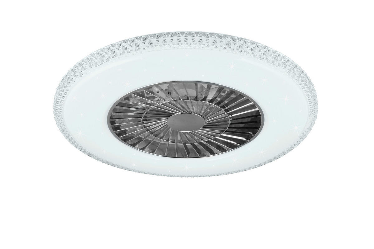 DECKENVENTILATOR  60/18 cm    - Chromfarben/Weiss, Trend, Kunststoff (60/18cm)