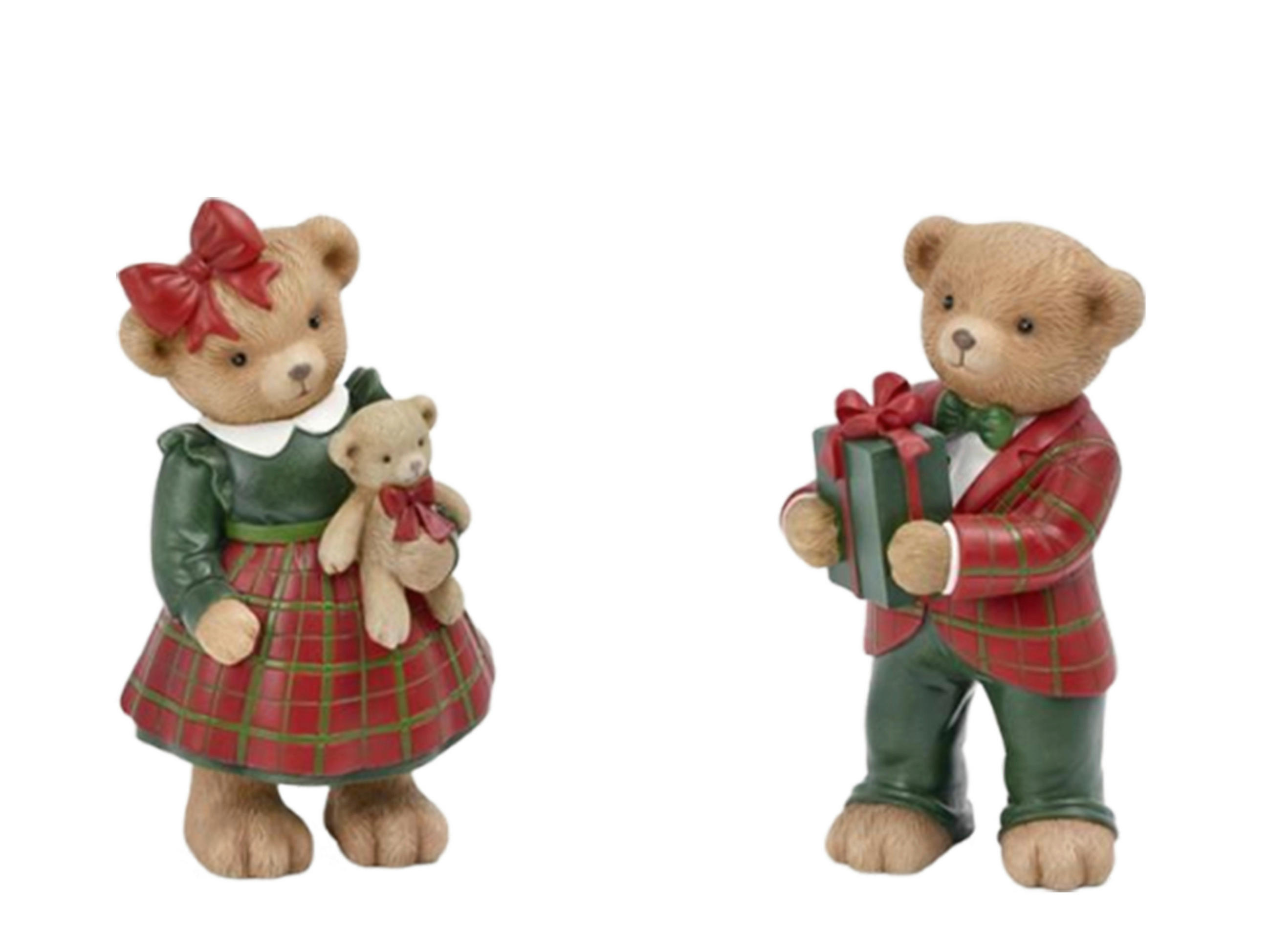 DEKOBÄR - Rot/Braun, LIFESTYLE, Kunststoff (9/15,7/7,7cm) - X-Mas