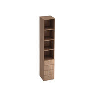 REGAL  40/215,6/42 cm Nussbaumfarben  - Nussbaumfarben/Alufarben, KONVENTIONELL, Holzwerkstoff/Metall (40/215,6/42cm) - Venda