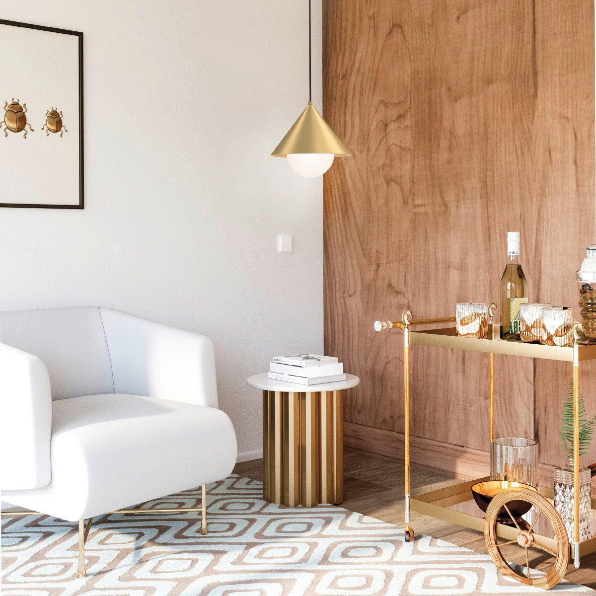 HÄNGELEUCHTE 32/34,3 cm  - Goldfarben, KONVENTIONELL, Metall (32/34,3cm) - Elstead Lighting