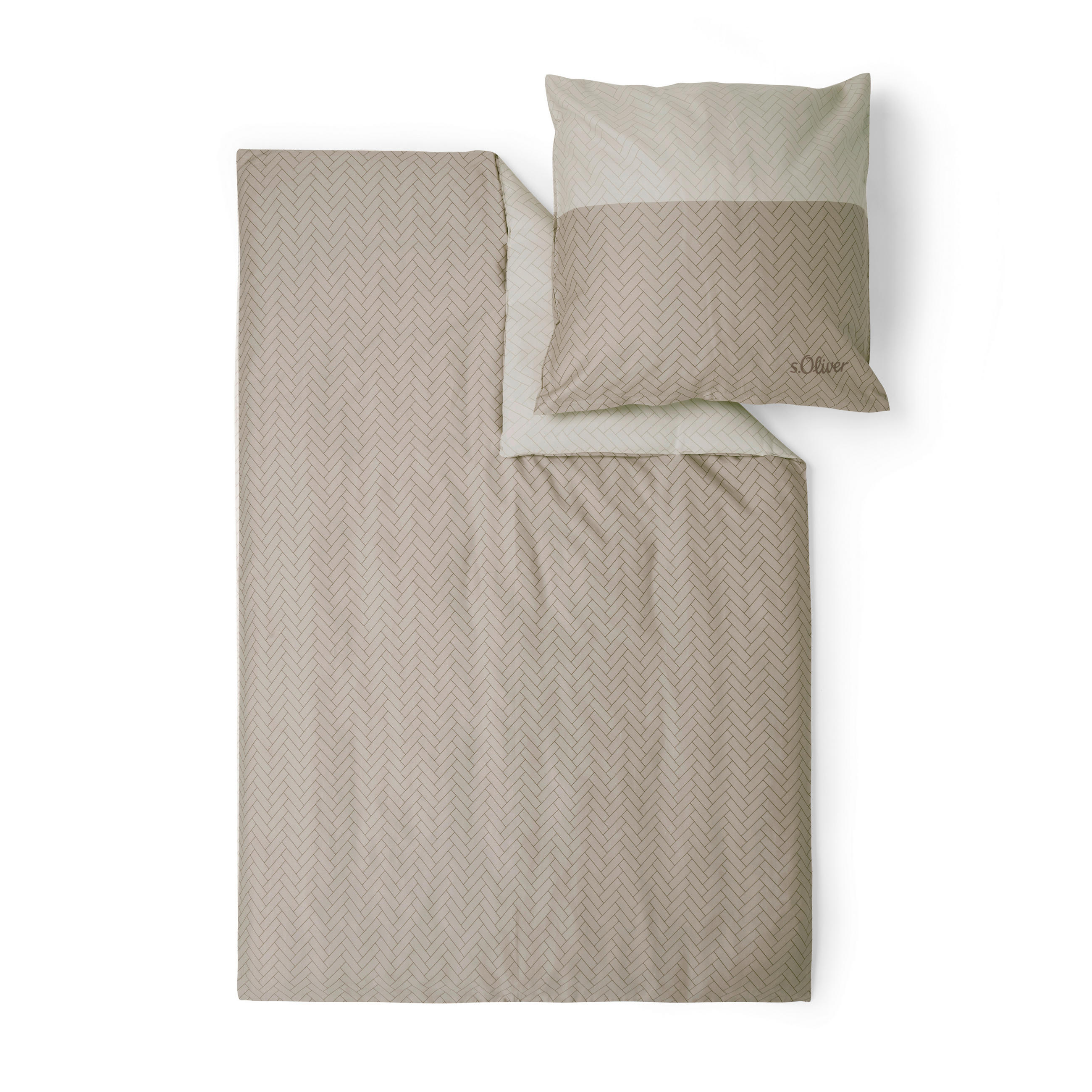 BETTWÄSCHE Makosatin 140/200 cm  - Beige, Basics, Textil (140/200cm) - S. Oliver
