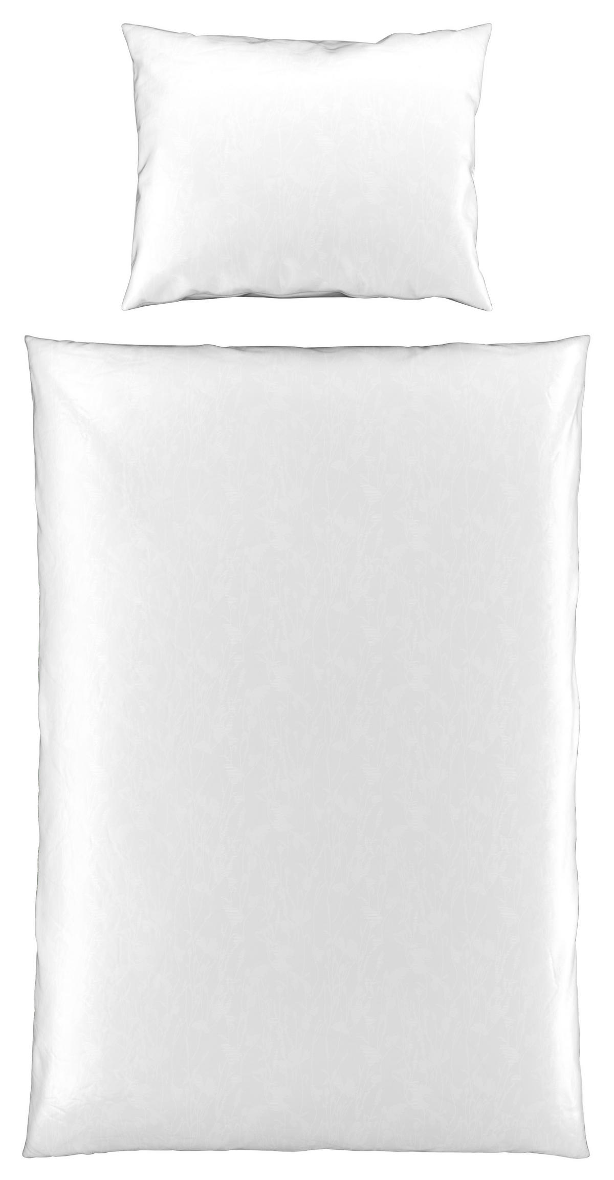 POSTEĽNÁ BIELIZEŇ, satén, biela, 140/200 cm - biela, Konventionell, textil (140/200cm) - Novel