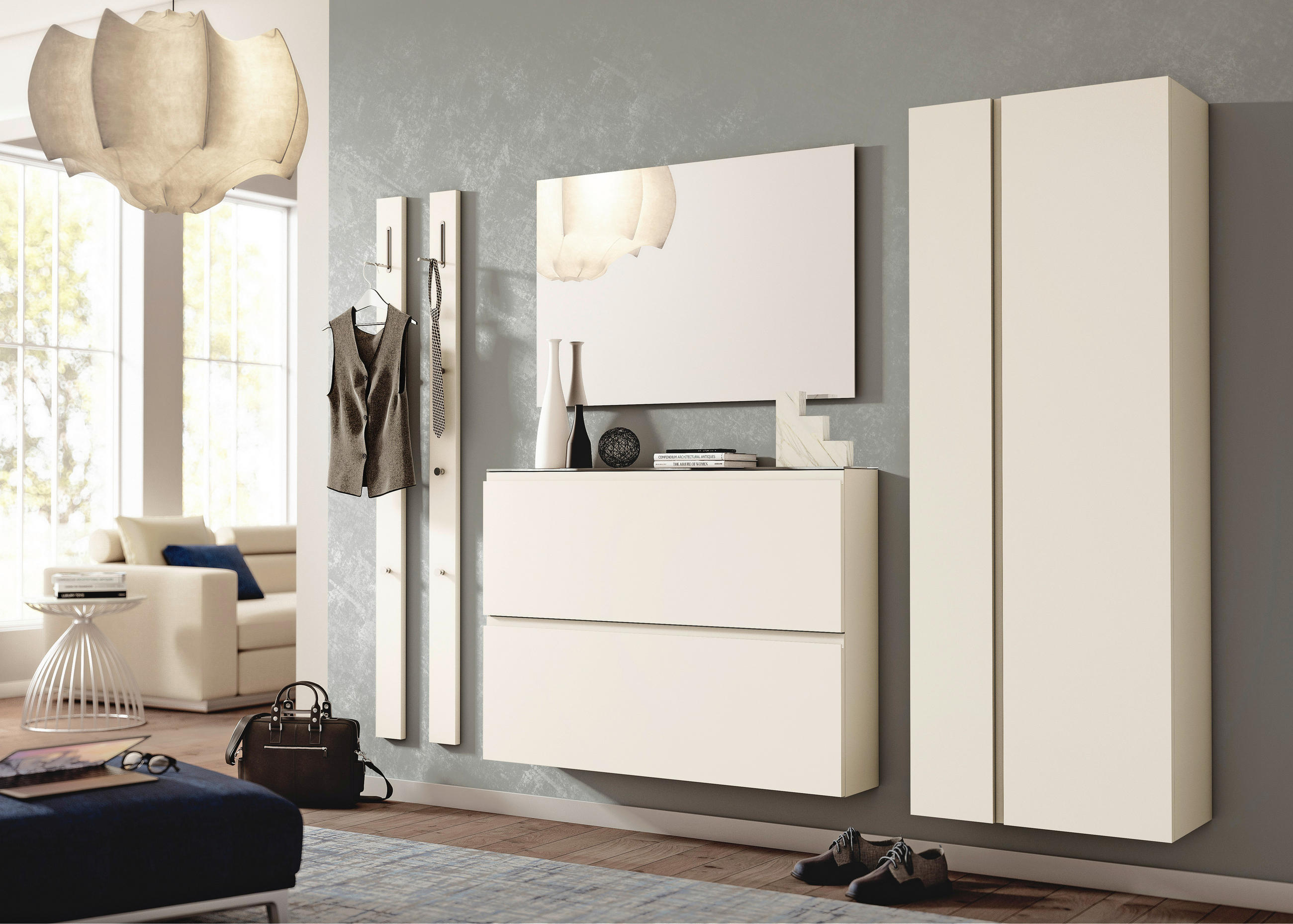 GARDEROBENSCHRANK Sandfarben - Sandfarben, Design (60/165/33cm) - Moderano