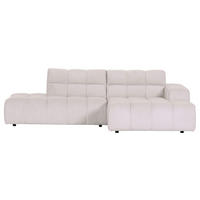 HÖRNSOFFA i plysch vit  - vit/svart, Klassisk, textil/plast (282/155cm) - MID.YOU
