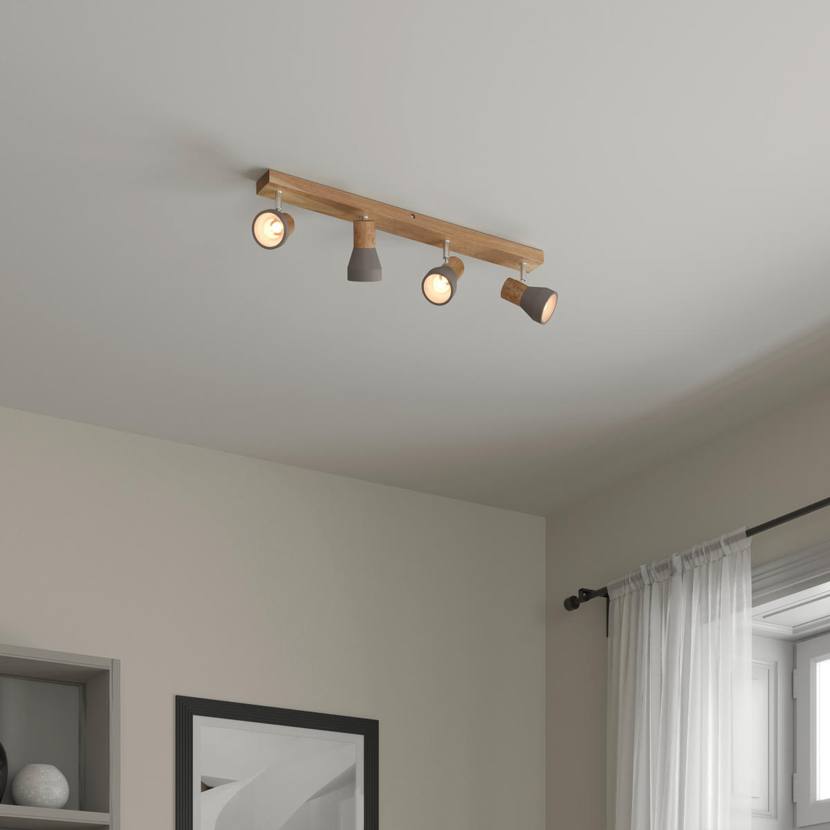 STRAHLER Alina 77/7,2/12,3 cm  - Eschefarben/Grau, Natur, Holz/Stein (77/7,2/12,3cm) - Novel