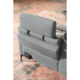 ECKSOFA in Flachgewebe, Struktur Hellgrau  - Anthrazit/Hellgrau, Design, Textil/Metall (230/254cm) - Ambiente