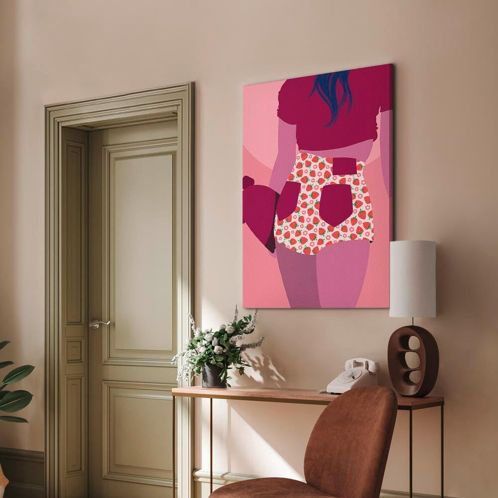 LEINWANDBILD Abstraktes, Menschen, Frauen 40/60/1.2 cm  - Pink/Magenta, Basics, Holzwerkstoff/Textil (40/60/1.2cm) - artgeist