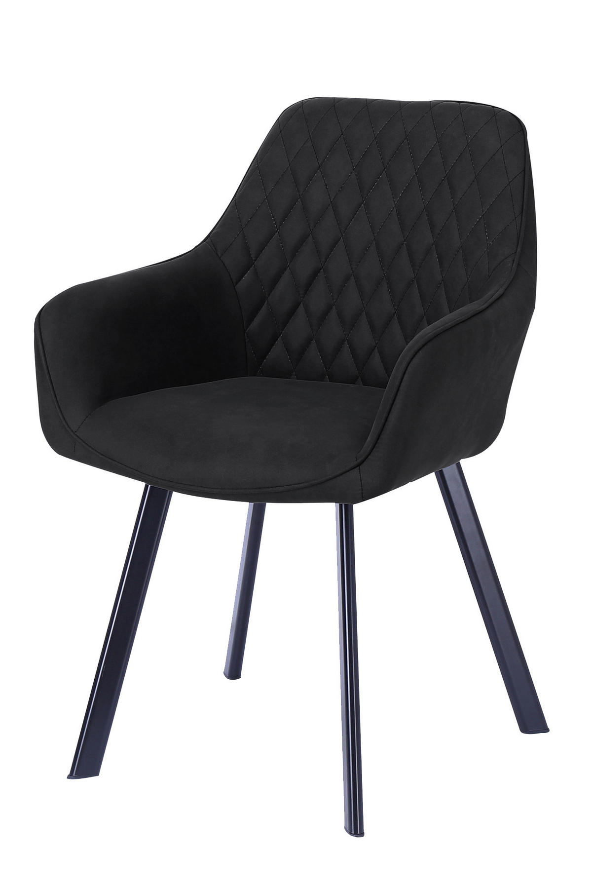 SADA STOLIČIEK S PODRÚČKAMI 2 kus - čierna/antracitová, Modern, kov/textil (56,5/83/63cm) - Livetastic
