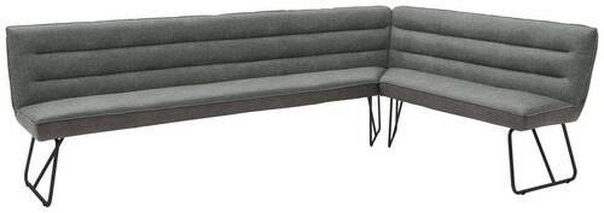 ECKBANK 264/174 cm  in Grau, Schwarz  - Schwarz/Grau, Design, Textil/Metall (264/174cm) - Dieter Knoll