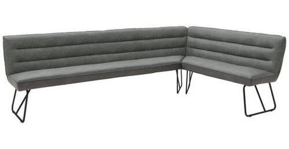 ECKBANK 264/174 cm  in Grau, Schwarz  - Schwarz/Grau, Design, Textil/Metall (264/174cm) - Dieter Knoll