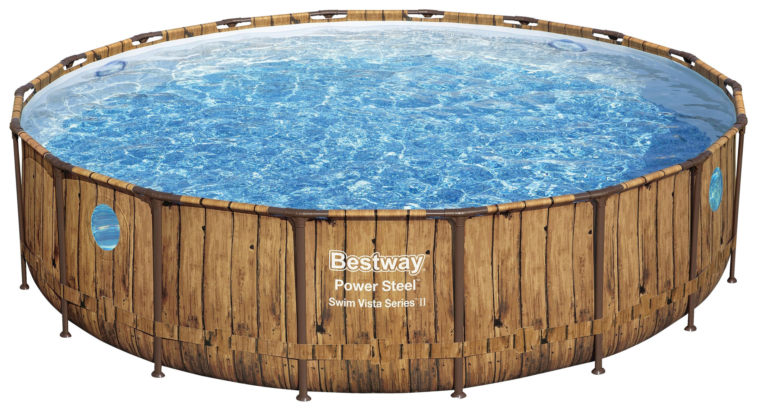 POOL SET VISTA SERIES 56977 549/122 cm  - Braun, KONVENTIONELL, Kunststoff/Metall (549/122cm) - P & B