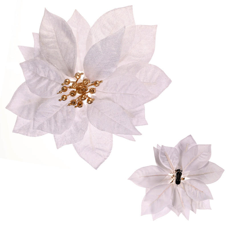 UMELÝ KVET 20 cm - biela, Basics, textil (20cm)