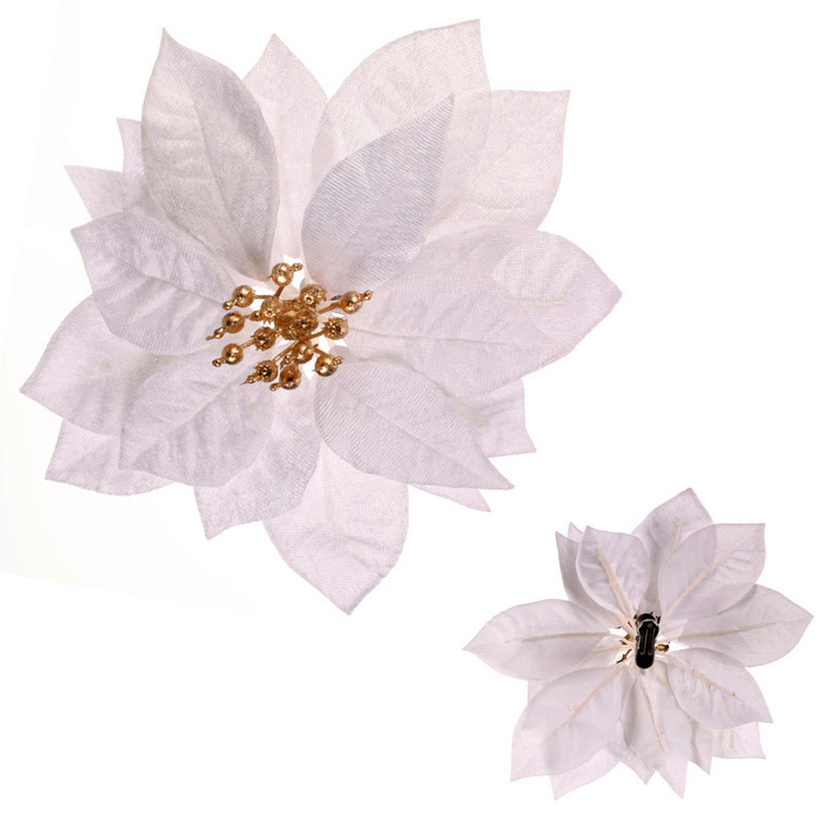 UMELÝ KVET 20 cm - biela, Basics, textil (20cm)