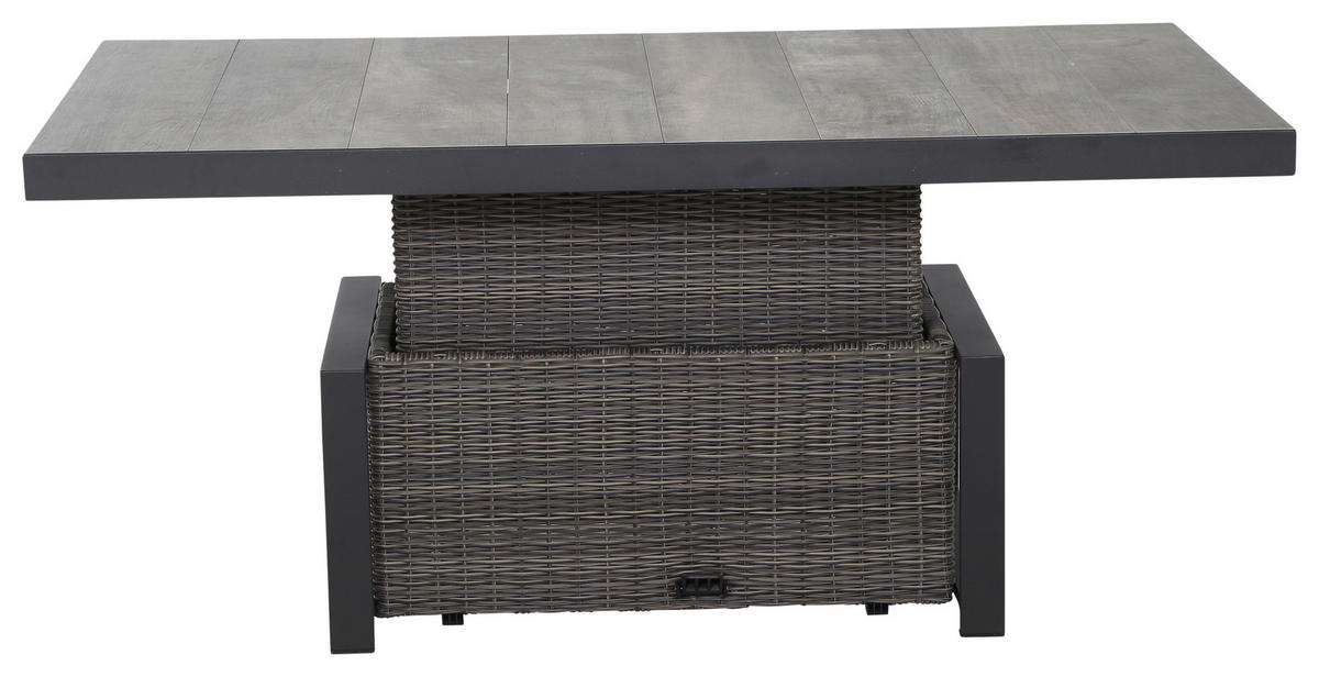 LOUNGEGARNITUR 5-teilig   83/103/160 cm Aluminium  - Grau, Basics, Keramik/Kunststoff (83/103/160cm) - Siena Garden