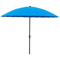 SONNENSCHIRM 260 cm Blau  - Blau/Schwarz, MODERN, Textil/Metall (255/250/255cm) - Gardenson