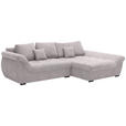 ECKSOFA Beige Flachgewebe  - Beige/Schwarz, Design, Kunststoff/Textil (278/175cm) - Xora
