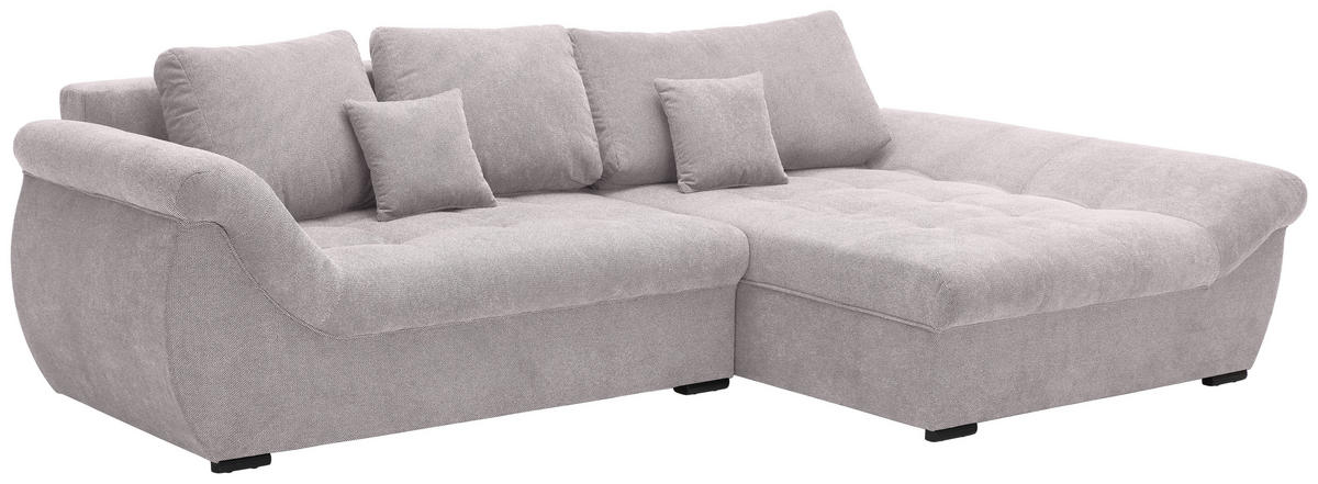 ECKSOFA Beige Flachgewebe  - Beige/Schwarz, Design, Kunststoff/Textil (278/175cm) - Xora