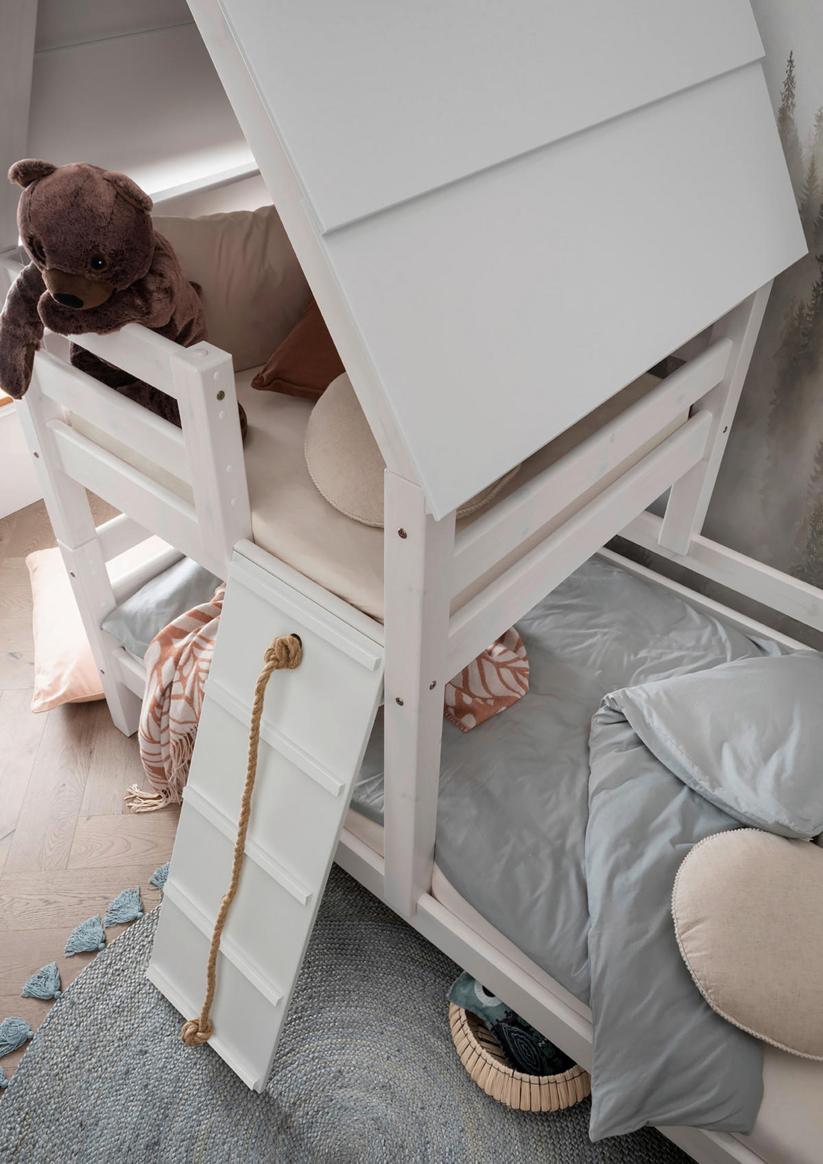 SPIELBETT Leiter, Rollrost 90/200 cm  in Weiß  - Weiß, LIFESTYLE, Holz (90/200cm) - Ben'n'jen