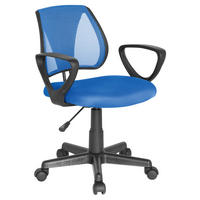 OTOČNÁ STOLIČKA PRE MLÁDEŽ, modrá - čierna/modrá, Basics, plast (58/75-92/45cm) - MID.YOU