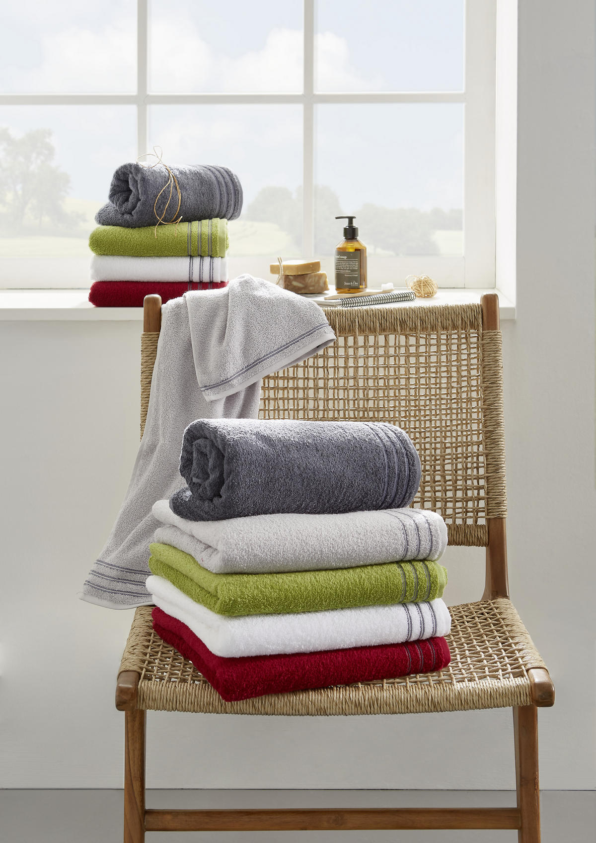 HANDTUCH 50/100 cm Grossetto Weiß  - Weiß, Basics, Textil (50/100cm) - Vossen