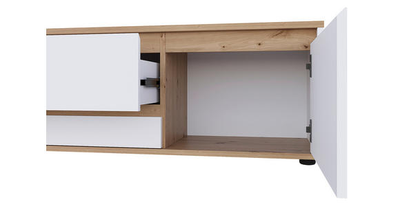 LOWBOARD  in 180/50/42 cm  - Schwarz/Weiß, MODERN, Holzwerkstoff (180/50/42cm) - Carryhome