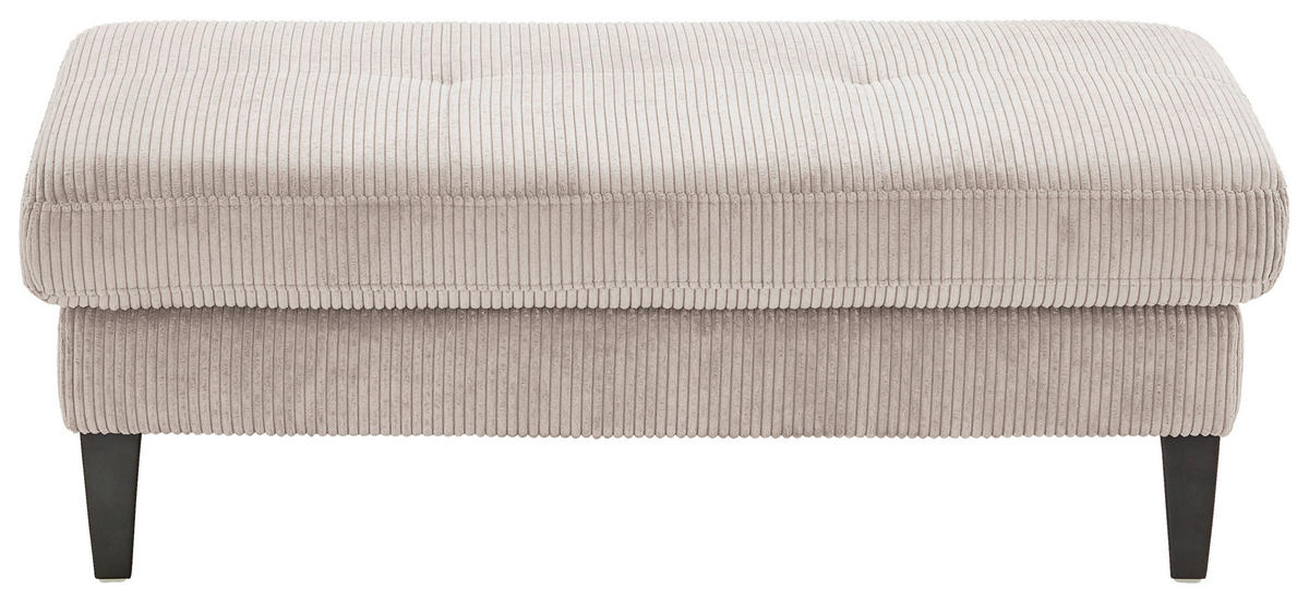 HOCKER in Textil Hellbraun  - Hellbraun/Schwarz, Modern, Textil/Metall (130/45/67cm) - Beldomo Style