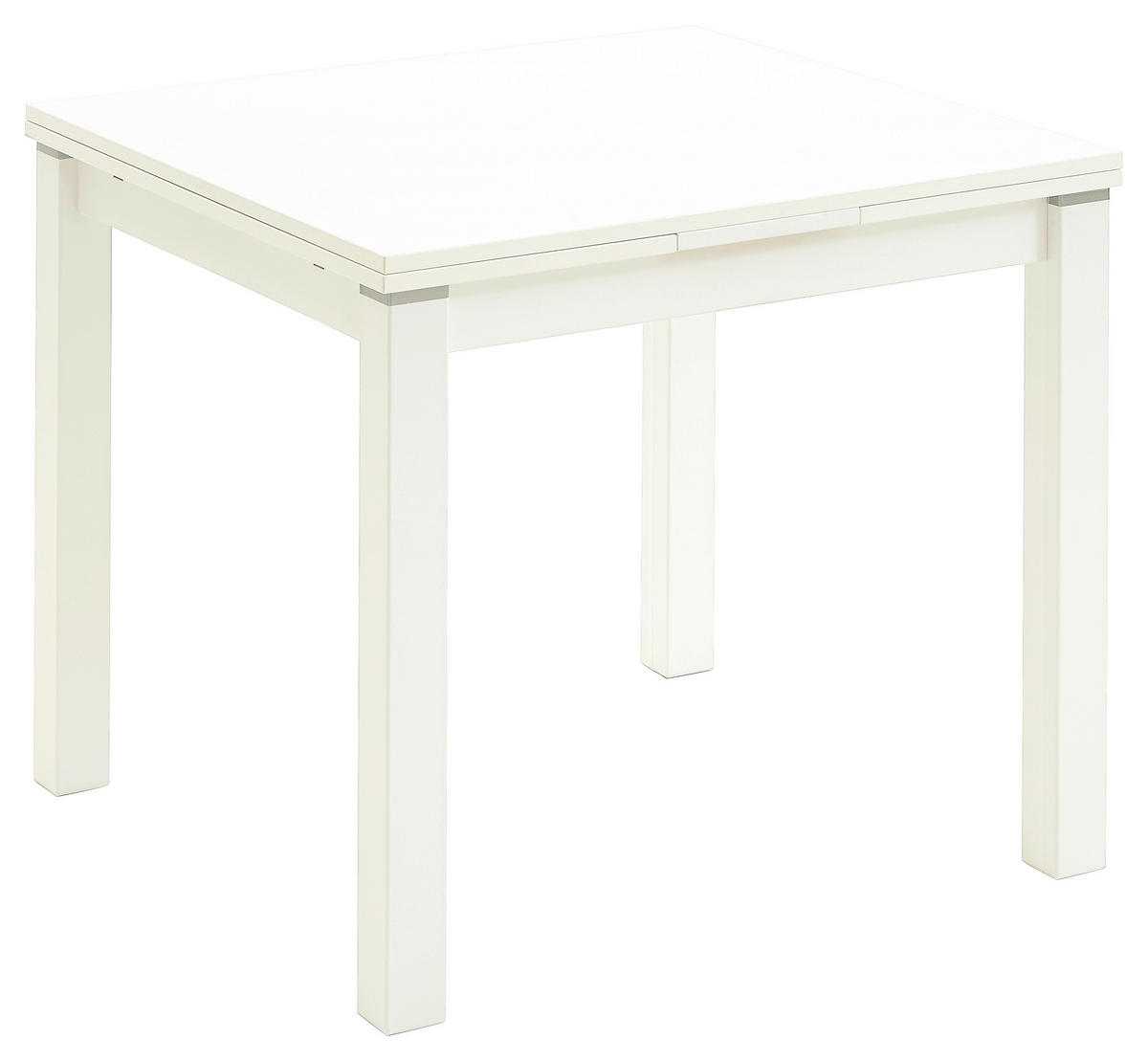 ESSTISCH in Holzwerkstoff 80-140/80/76 cm  - Weiss, Konventionell, Holzwerkstoff (80-140/80/76cm) - Valdera