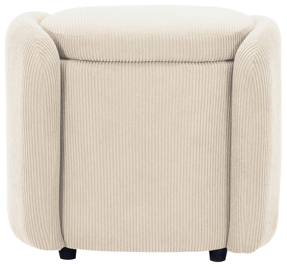 HOCKER in Textil Beige  - Beige/Schwarz, Design, Kunststoff/Textil (57/47/42cm) - P & B