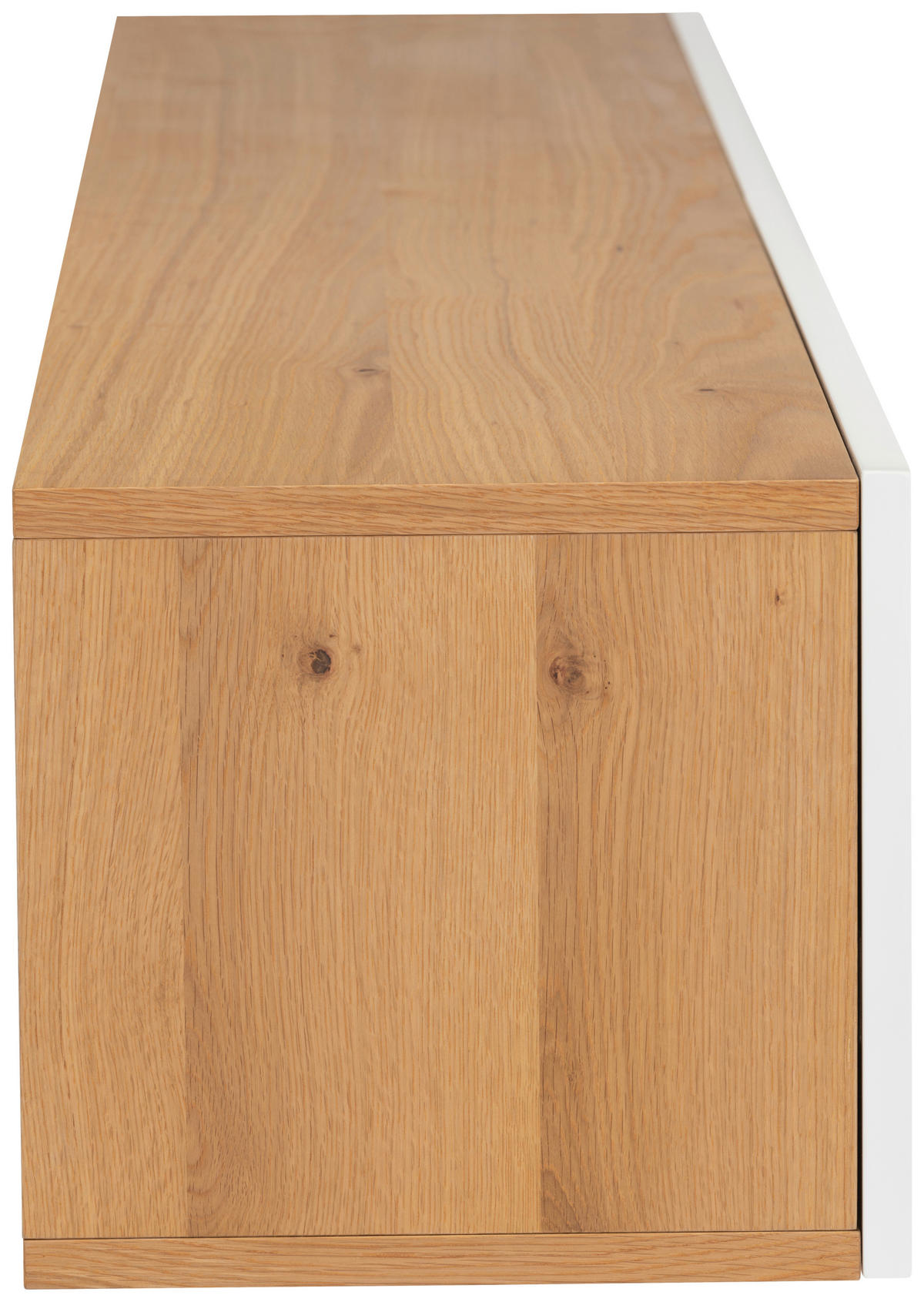 LOWBOARD 180/30/33 cm  - Weiß Hochglanz/Naturfarben, Design, Holz/Holzwerkstoff (180/30/33cm) - MID.YOU