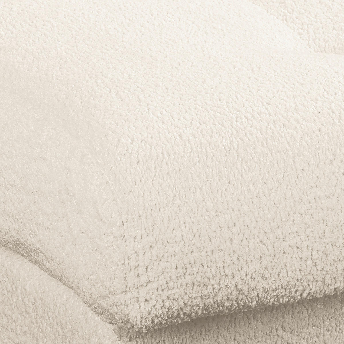 ECKSOFA Chenille Creme  - Creme/Schwarz, Design, Kunststoff/Textil (243/284cm) - P & B